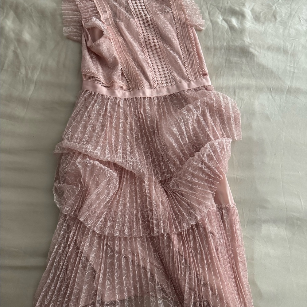 Pink ruffle dress